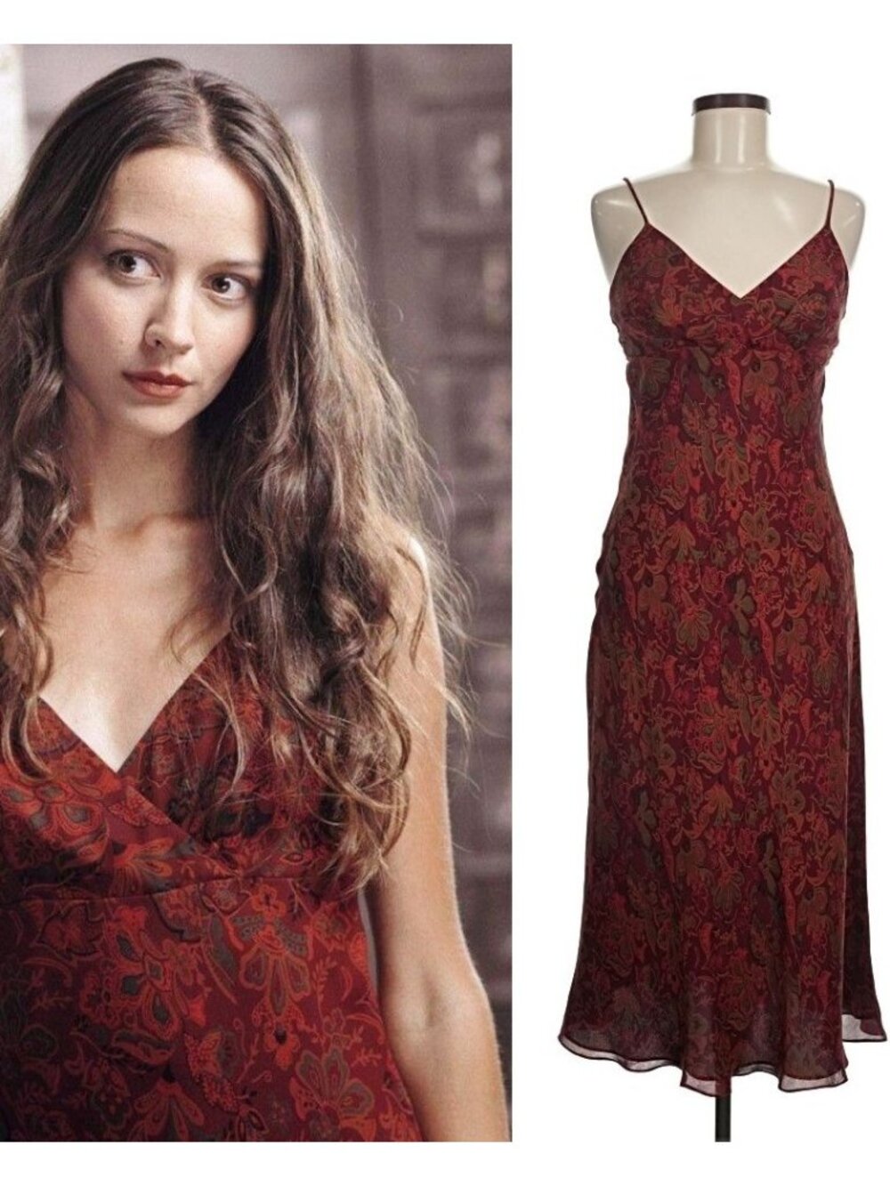 ASO ANGEL FRED BURKLE AMY ACKER Silk Dress Y2K VINTAGE RARE